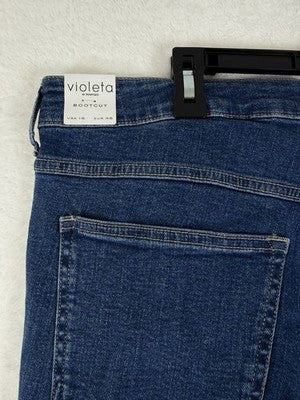 Mango Jeans Women 16 Martha Bootcut MNG Violeta High Rise Boot Cut Blue New