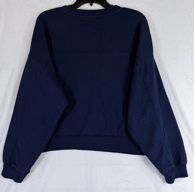 Gap Vintage Soft Wedge Crewneck Sweatshirt Medium Women Blue Long Sleeve Top New