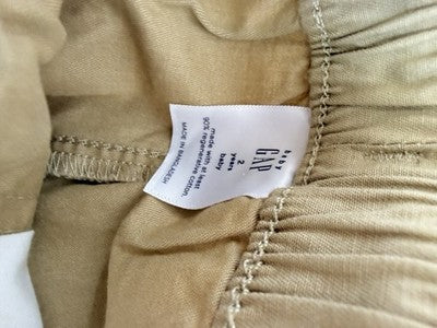 Baby Gap Boys 2t Lot Linen Polo Shirt Short Sleeve Khaki Pants New