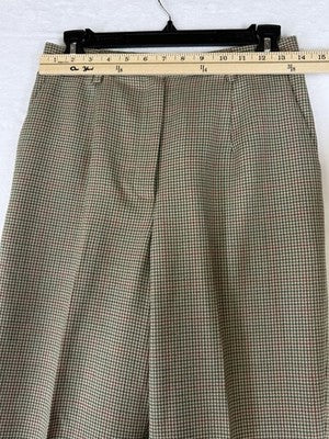 Pendleton Wool Pants 8 Petite Brown Houndstooth Made In USA Lined 8P Vintage