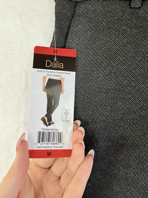 Dalia Pull On Pants Womens Medium Gray Tummy Control Slimming New NWT