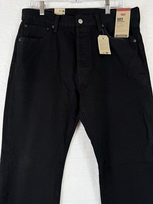Levis 501 Jeans 34x32 Button Fly Black 100% Cotton Denim Levi’s New NWT