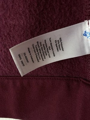 T By Talbots Fleece Cardigan Jacket Large Womens Burgundy Open Front