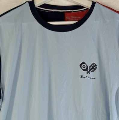 Ben Sherman Pickleball Shirt Medium Mens Red Blue New NWT
