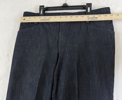 Lee Denim Capri Pants 12 Petite Dark Blue Jean Womens Just Below The Waist