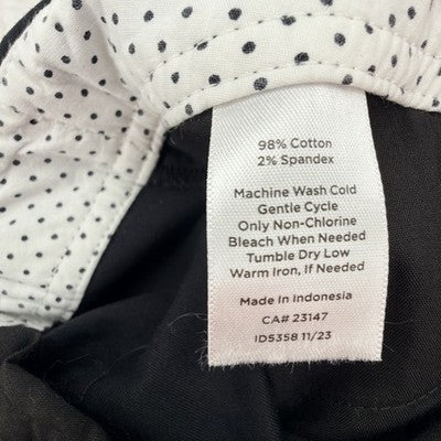 Talbots Perfect Crop Pants 16W Black Plus Size Womens Cotton Stretch Cropped