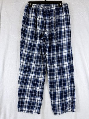 Lands End Flannel Pajama Pants Medium Mens Blue Plaid