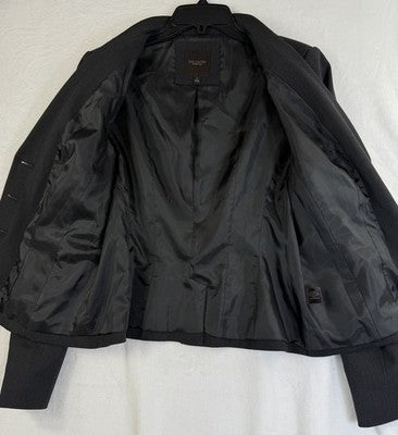 The Limited Blazer 6 Dark Gray Fitted Jacket 3 Button Womens
