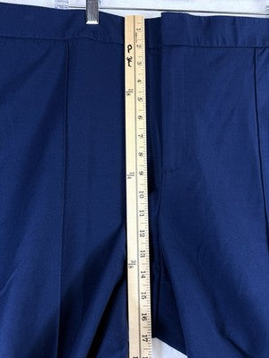 Lands End Straight Leg Pants 24W Navy Blue Pencil Pintuck Plus Size Womens