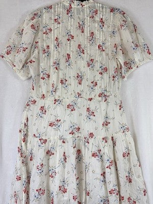 Gap X DÔEN Dress Medium Women Pintuck Floral Midi Doen Boho Whimsical New NWT