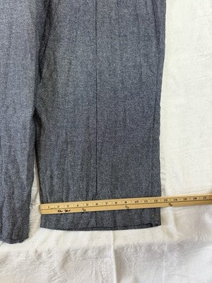 Gap Linen Blend Wide Leg Pants XL Womens Blue Pull On