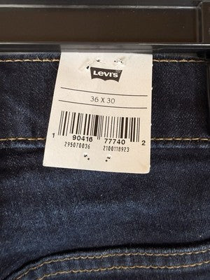 Levis 502 Jeans 35x30 Tapered Stretch Blue Mens Levi’s New NWT
