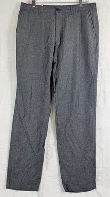 Uniqlo Linen Blend Relaxed Pants Large Blue Mens New NWT