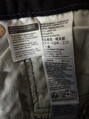 Levis 501 Slim Taper Jeans Mens 35x32 Black Levi’s New NWT