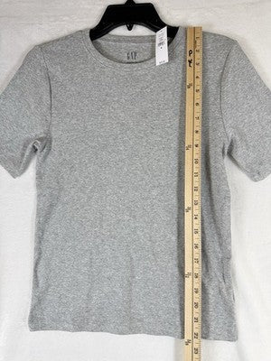 Gap Modern Tee Medium Womens Short Sleeve Gray Crew Neck Top T Shirt New