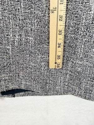 Banana Republic Dress 14 Short Sleeve Navy Blue Tweed Sheath V Neck Womens