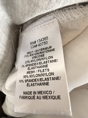 Marla Wynne Pants 12 Pull On Black White Ankle MarlaWynne Tummy Control