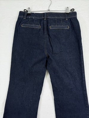 Talbots Flare Jeans 6 Dark Blue Daphne Wash Denim Womens