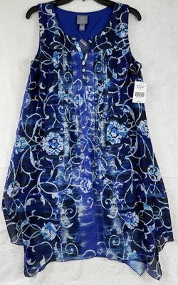Rabbit Rabbit Rabbit Dress 10 Sleeveless Blue A Line Womens New