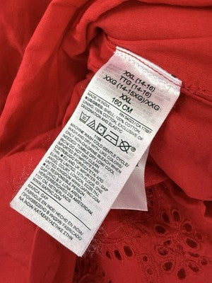 Gap Kids Smocked Ruffle Midi Dress XXL 14/16 Red Sleeveless Girls New NWT
