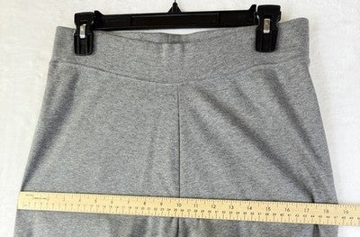 Coldwater Creek Endless Comfort Slim Leg Pants Medium Gray Knit Pull On Womens
