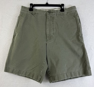 J Crew Shorts 31 Men Chino Distressed Green 8.5”