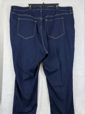 Old Navy Jeans 28 Long High Rise Straight Leg Plus Size Womens Dark Blue