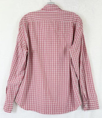 J Crew Flex Washed Slim Untucked Shirt Medium Mens Button Down Long Sleeve