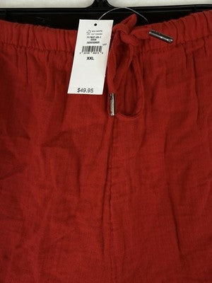 Gap Cotton Gauze Shorts XXL Pull On 4” Red Pockets Womens New NWT