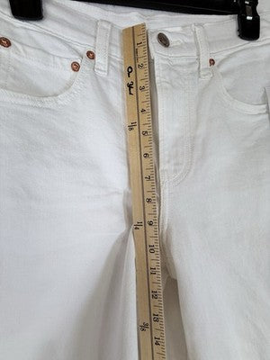 Gap High Rise Stride Ankle Jeans 27 4 Petite White Denim Womens New NWT