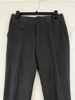 Banana Republic Pants 2 Womens Gray 100% Cotton Flannel Zip Hem