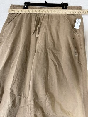 Gap Mid Rise Easy Horseshoe Jeans XL Tan Beige Pull On Womens New NWT