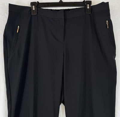Lane Bryant 18 20 Dress Pants Black Plus Size Women Stretch Zip Pockets