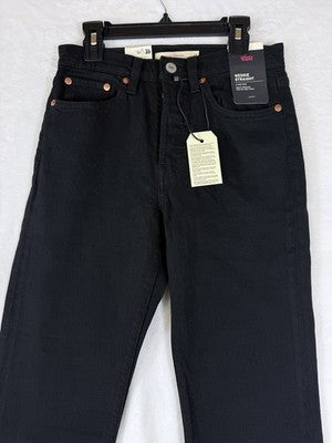 Levis Wedgie Straight 24 Jeans Womens Black Levi’s 24x26 High Rise Denim New NWT