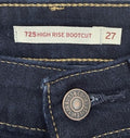 Levis 725 High Rise Bootcut 27 Jeans Womens Dark Blue Denim Levi’s