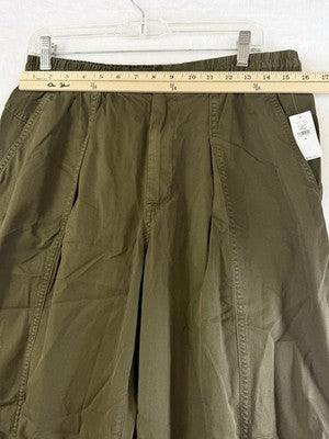 Gap Mid Rise Twill Barrel Leg Pants Small Women Olive Green New NWT