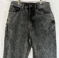 ASOS Collusion X005 Jeans 30 Womens Black Acid Wash Button Fly High Rise Denim