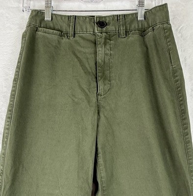 Gap High Rise Stride Ankle Pants 6 Petite Womens 6P Green