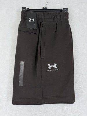 Under Armour Unstoppable Fleece Shorts Medium Mens 7” Brown Sweat New NWT
