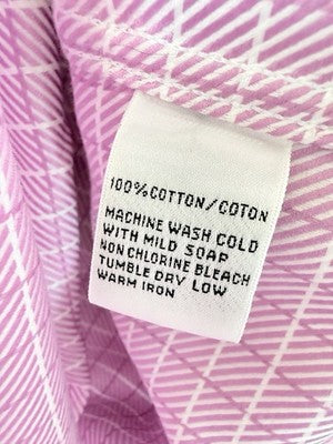 Talbots Top 6 Petite Pink Button Up Shirt Long Sleeve 6P Vintage Cotton Womens