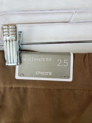 Chicos Skimmer Pants 2.5 US 14 Brown Soft Tencel Ultimate Fit Womens