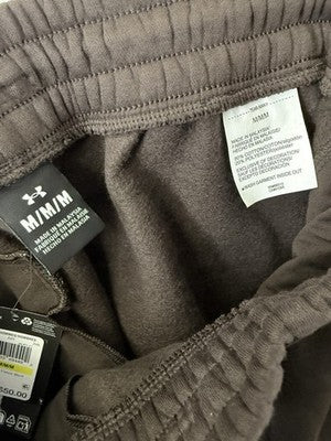 Under Armour Unstoppable Fleece Shorts Medium Mens 7” Brown Sweat New NWT
