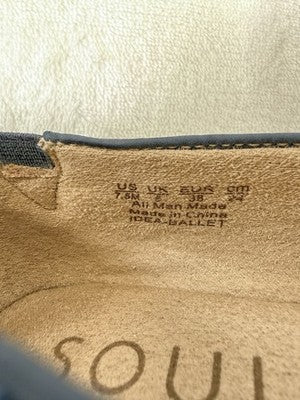 Soul Naturalizer Idea Ballet Flat Women 7.5 Indigo Leather Slip On Almond Toe