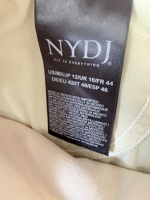 Curves 360 By NYDJ Jeans 12 Womens Beige Tan Denim Slimming