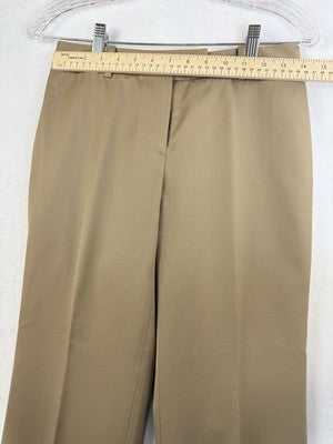 Brooks Brothers Caroline Fit Pants 4 Petite Beige Wool Straight Leg *FlawRead