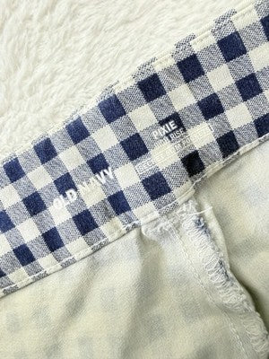 Old Navy Pixie Pants 6 High Rise Blue Gingham Womens