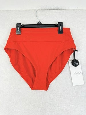 Calia Swim Bottom Small Red High Rise Wide Band Womens Tankini Swimwear New NWT