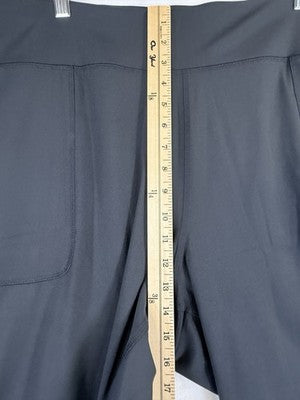Lands End Active Pants 3X Workout Sport Knit Black Plus Size Womens