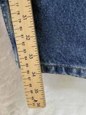 Carhartt B160 DST Men Denim Jeans 44x34 Relaxed Fit Straight Leg Blue Work Pants