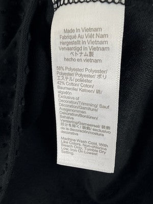 J Crew XS Top Sleeveless Black Smocked Swiss Dot Womens